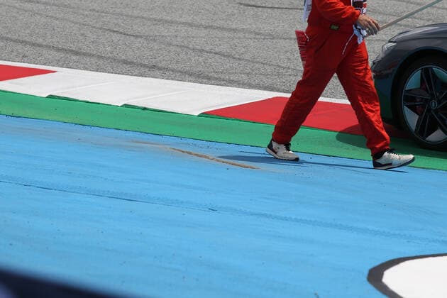 Formula 1 - GP of Styria 2021 SPIELBERG,AUSTRIA,27.JUN.21 - MOTORSPORTS, FORMULA 1 - Grand Prix of Styria, Red Bull Ring, drivers parade. Image shows the damage on the track.  GEPAxpictures xManfredxBinder