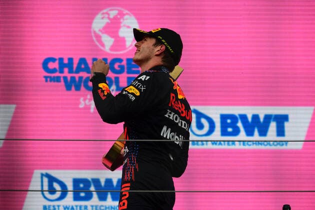 Formula 1 - Styrian Grand Prix - Race Max Verstappen of Red Bull Racing Honda on podium after race of Styrian Grand Prix, 8th round of Formula One World Championship, WM, Weltmeisterschaft in Red Bull Ring in Spielberg, Styria, Austria, 27 June 2021 Spielberg Styria Austria diodato-notitle210627_npbxb  Copyright: xAndreaxDiodatox