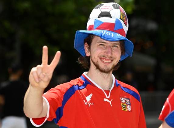 Czech fan in Budapest, Hungary, June 27, 2021, before the Euro 2020 soccer championship round of 16 match between Netherlands and Czech Republic. (CTKxPhoto OndrejxDeml) CTKPhotoP2021062703998  dml 002