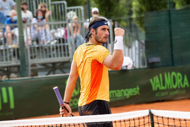 Mandatory Credit: Photo by Valerio Origo LiveMedia Shutterstock (12171863x) exultation Gian Marco Moroni Tennis Internationals ATP, Tennis Herren Challenger Milano 2021, Milan, Italy - 27 Jun 2021 Tennis Internationals ATP Challenger Milano 2021, Milan, Italy - 27 Jun 2021  Copyright: xValerioxOrigo LiveMedia Shutterstockx 12171863x