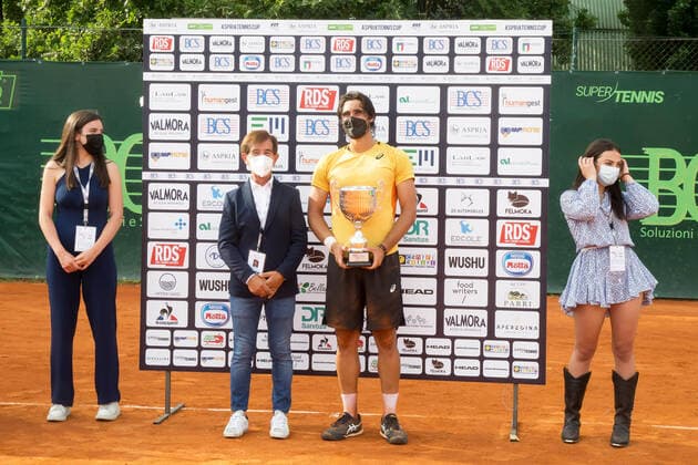 Mandatory Credit: Photo by Valerio Origo LiveMedia Shutterstock (12171863g) the first classified Gian Marco Moroni Tennis Internationals ATP, Tennis Herren Challenger Milano 2021, Milan, Italy - 27 Jun 2021 Tennis Internationals ATP Challenger Milano 2021, Milan, Italy - 27 Jun 2021  Copyright: xValerioxOrigo LiveMedia Shutterstockx 12171863g