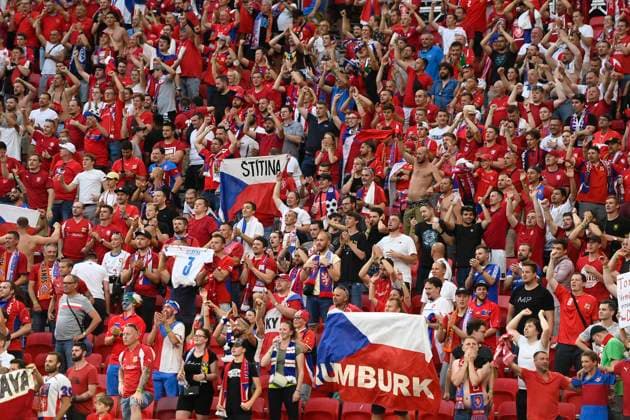 Czech fans during the Euro 2020 soccer championship round of 16 match between Netherlands and Czech Republic in Budapest, Hungary, June 27, 2021. (CTKxPhoto OndrejxDeml) CTKPhotoP2021062706934 
