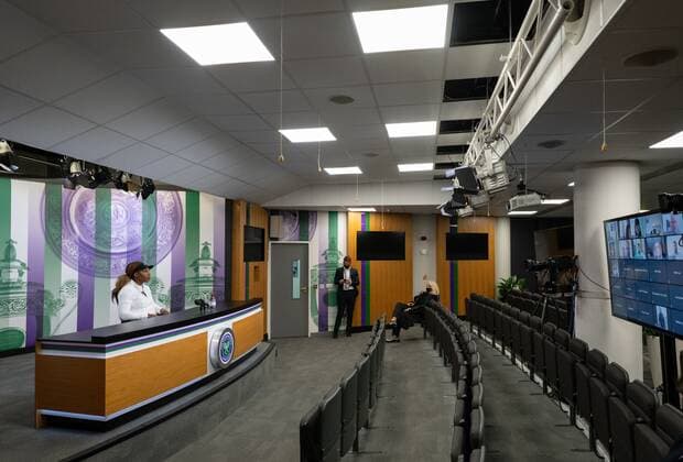 Mandatory Credit: Photo by AELTC Shutterstock (12172322s) Serena Williams (USA) attends a press conference, PK, Pressekonferenz in the Main Interview Room ahead of The Championships 2021 Wimbledon Tennis Championships, Preparations, The All England Lawn Tennis and Croquet Club, London, UK - 27 Jun 2021 Editorial Use Only Wimbledon Tennis Championships, Preparations, The All England Lawn Tennis and Croquet Club, London, UK - 27 Jun 2021 Editorial Use Only Copyright: xAELTC Shutterstockx 12172322s