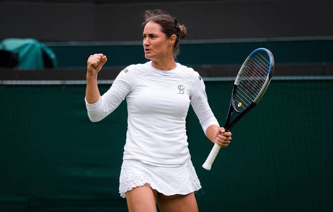 Mandatory Credit: Photo by Rob Prange Shutterstock (12172261h) IMonica Niculescu of Romania in acton during the first round of the 2021 Wimbledon Championships Grand Slam tennis tournament Wimbledon Tennis Championships, Day 1, The All England Lawn Tennis and Croquet Club, London, UK - 28 Jun 2021 Wimbledon Tennis Championships, Day 1, The All England Lawn Tennis and Croquet Club, London, UK - 28 Jun 2021  Copyright: xRobxPrange Shutterstockx 12172261h