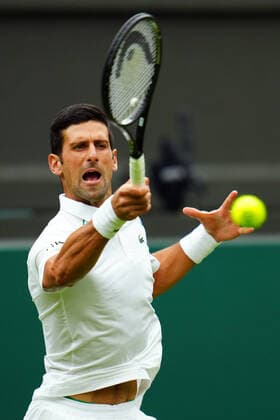 Mandatory Credit: Photo by Javier Garcia BPI Shutterstock (12172248br) Novak Djokovic during his first round match Wimbledon Tennis Championships, Day 1, The All England Lawn Tennis and Croquet Club, London, UK - 28 Jun 2021 Wimbledon Tennis Championships, Day 1, The All England Lawn Tennis and Croquet Club, London, UK - 28 Jun 2021  Copyright: xJavierxGarcia BPI Shutterstockx 12172248br