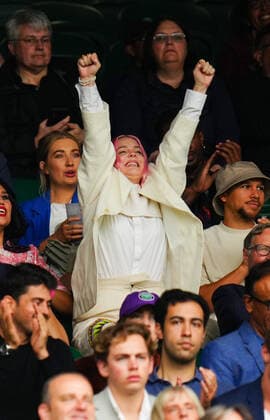 Mandatory Credit: Photo by Javier Garcia BPI Shutterstock (12172248eb) Anne-Marie watching the action on Centre Court Wimbledon Tennis Championships, Day 1, The All England Lawn Tennis and Croquet Club, London, UK - 28 Jun 2021 Wimbledon Tennis Championships, Day 1, The All England Lawn Tennis and Croquet Club, London, UK - 28 Jun 2021  Copyright: xJavierxGarcia BPI Shutterstockx 12172248eb