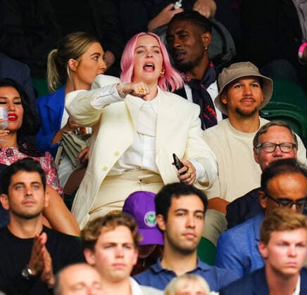 Mandatory Credit: Photo by Javier Garcia BPI Shutterstock (12172248eq) Anne-Marie watching the action on Centre Court Wimbledon Tennis Championships, Day 1, The All England Lawn Tennis and Croquet Club, London, UK - 28 Jun 2021 Wimbledon Tennis Championships, Day 1, The All England Lawn Tennis and Croquet Club, London, UK - 28 Jun 2021  Copyright: xJavierxGarcia BPI Shutterstockx 12172248eq