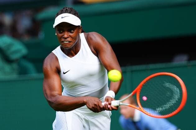 Mandatory Credit: Photo by Javier Garcia BPI Shutterstock (12172248lz) Sloane Stephens during her first round match Wimbledon Tennis Championships, Day 1, The All England Lawn Tennis and Croquet Club, London, UK - 28 Jun 2021 Wimbledon Tennis Championships, Day 1, The All England Lawn Tennis and Croquet Club, London, UK - 28 Jun 2021  Copyright: xJavierxGarcia BPI Shutterstockx 12172248lz