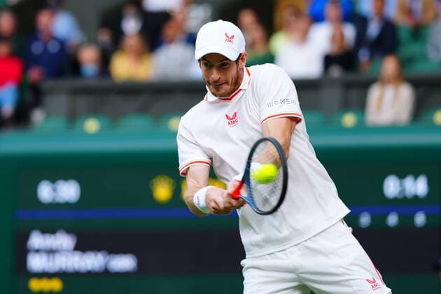 Mandatory Credit: Photo by Javier Garcia BPI Shutterstock (12172248of) Andy Murray during his first round match Wimbledon Tennis Championships, Day 1, The All England Lawn Tennis and Croquet Club, London, UK - 28 Jun 2021 Wimbledon Tennis Championships, Day 1, The All England Lawn Tennis and Croquet Club, London, UK - 28 Jun 2021  Copyright: xJavierxGarcia BPI Shutterstockx 12172248of