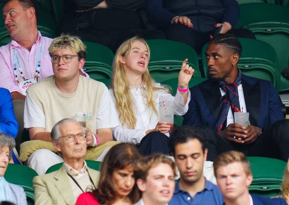 Mandatory Credit: Photo by Javier Garcia BPI Shutterstock (12172248tr) Anais Gallagher and Ovie Soko in the Centre Court crowd Wimbledon Tennis Championships, Day 1, The All England Lawn Tennis and Croquet Club, London, UK - 28 Jun 2021 Wimbledon Tennis Championships, Day 1, The All England Lawn Tennis and Croquet Club, London, UK - 28 Jun 2021  Copyright: xJavierxGarcia BPI Shutterstockx 12172248tr