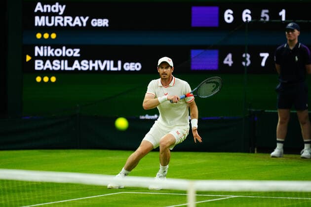 Mandatory Credit: Photo by Javier Garcia BPI Shutterstock (12172248ua) Andy Murray during his first round match Wimbledon Tennis Championships, Day 1, The All England Lawn Tennis and Croquet Club, London, UK - 28 Jun 2021 Wimbledon Tennis Championships, Day 1, The All England Lawn Tennis and Croquet Club, London, UK - 28 Jun 2021  Copyright: xJavierxGarcia BPI Shutterstockx 12172248ua