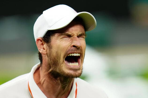 Sport Themen der Woche KW26 Mandatory Credit: Photo by Javier Garcia BPI Shutterstock (12172248uh) Andy Murray reacts during his first round match Wimbledon Tennis Championships, Day 1, The All England Lawn Tennis and Croquet Club, London, UK - 28 Jun 2021 Wimbledon Tennis Championships, Day 1, The All England Lawn Tennis and Croquet Club, London, UK - 28 Jun 2021  Copyright: xJavierxGarcia BPI Shutterstockx 12172248uh