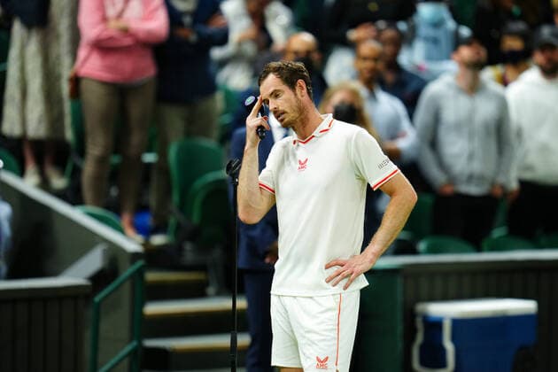 Mandatory Credit: Photo by Javier Garcia BPI Shutterstock (12172248vm) Andy Murray interviewed after victory in his first round match Wimbledon Tennis Championships, Day 1, The All England Lawn Tennis and Croquet Club, London, UK - 28 Jun 2021 Wimbledon Tennis Championships, Day 1, The All England Lawn Tennis and Croquet Club, London, UK - 28 Jun 2021  Copyright: xJavierxGarcia BPI Shutterstockx 12172248vm
