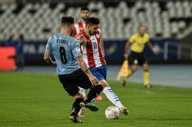 Uruguai x Paraguai RIO DE JANEIRO, RJ - 28.06.2021: URUGUAI X PARAGUAI - During Uruguail x Paraguay, a match valid for the Copa America 2021, held at the Nilton Santos Stadium, located in the city of Rio de Janeiro, RJ, this Monday (28). (Photo: Nayra Halm Fotoarena) x2085704x  NayraxHalm