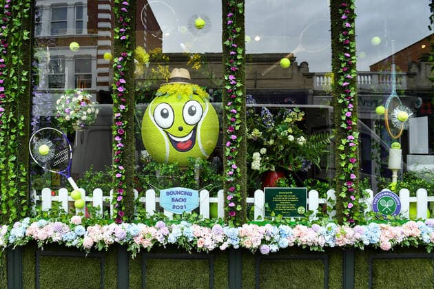 Tennis - 2021 All-England Championships - Week One - Wimbledon Shop front displays during the Wimbledon fortnight. COLORSPORT ASHLEY WESTERN 