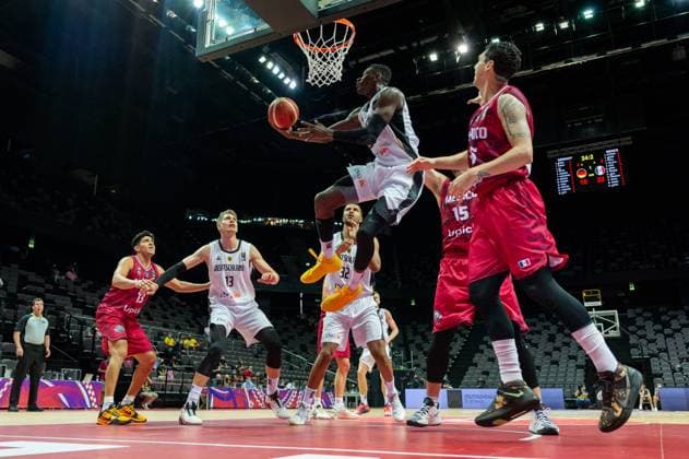 Basketball Split 29 06 2021 Olympic Qualification FIBA Olympic Qualifying Tournament 2020 Group Stage, Group A Germany GER Mexico MEX Isaac Bonga Germany, No 00 Jorge Camacho Mexico, No 15 Marco Ramos Mexico, No 35