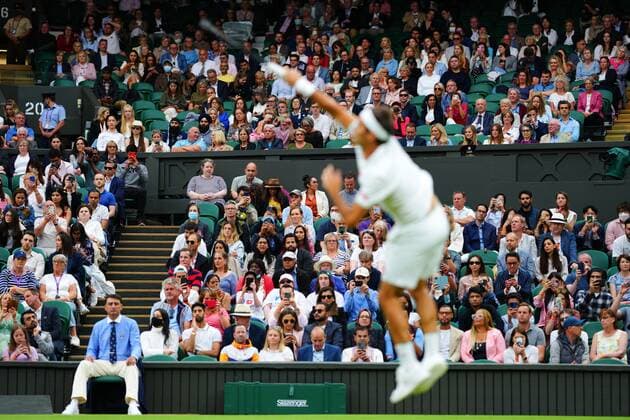 Mandatory Credit: Photo by Javier Garcia BPI Shutterstock (12173633gl) John Bercow watching Roger Federer on Centre Court Wimbledon Tennis Championships, Day 2, The All England Lawn Tennis and Croquet Club, London, UK - 29 Jun 2021 Wimbledon Tennis Championships, Day 2, The All England Lawn Tennis and Croquet Club, London, UK - 29 Jun 2021  Copyright: xJavierxGarcia BPI Shutterstockx 12173633gl