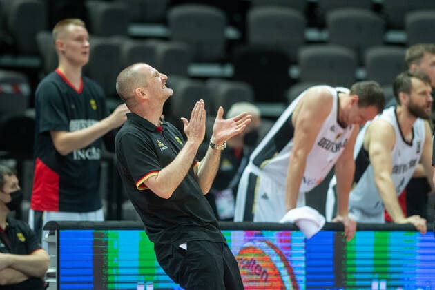 Basketball Split 29 06 2021 Olympic Qualification FIBA Olympic Qualifying Tournament 2020 Group Stage, Group A Germany GER Mexico MEX Henrik Rödl Germany, national coach Rodl Roedl disappointed