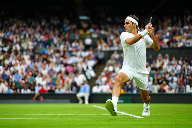 Mandatory Credit: Photo by Javier Garcia BPI Shutterstock (12173633ja) Roger Federer during his first round match Wimbledon Tennis Championships, Day 2, The All England Lawn Tennis and Croquet Club, London, UK - 29 Jun 2021 Wimbledon Tennis Championships, Day 2, The All England Lawn Tennis and Croquet Club, London, UK - 29 Jun 2021  Copyright: xJavierxGarcia BPI Shutterstockx 12173633ja