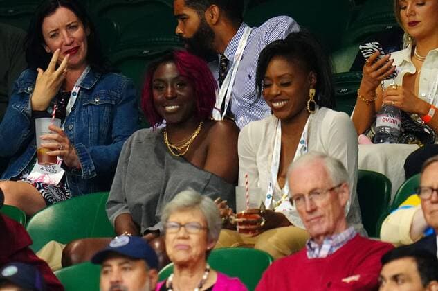 Mandatory Credit: Photo by Javier Garcia BPI Shutterstock (12173633jj) Laura Mvula watching the action on Centre Court Wimbledon Tennis Championships, Day 2, The All England Lawn Tennis and Croquet Club, London, UK - 29 Jun 2021 Wimbledon Tennis Championships, Day 2, The All England Lawn Tennis and Croquet Club, London, UK - 29 Jun 2021  Copyright: xJavierxGarcia BPI Shutterstockx 12173633jj