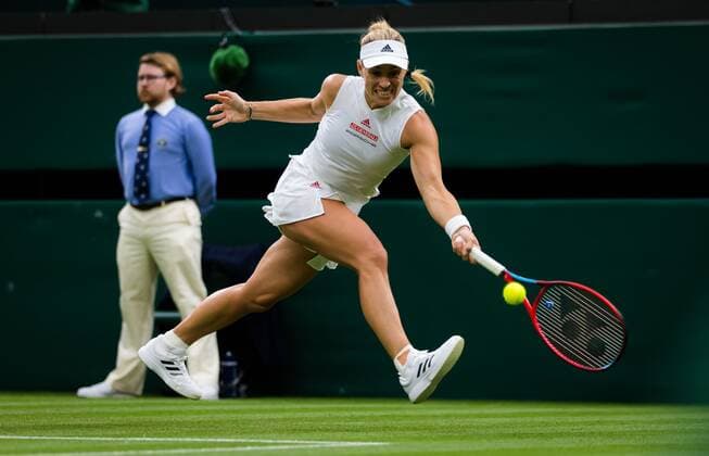 Mandatory Credit: Photo by Rob Prange Shutterstock (12173634dy) Angelique Kerber of Germany in action during the first round of the 2021 Wimbledon Championships Grand Slam tennis tournament Wimbledon Tennis Championships, Day 2, The All England Lawn Tennis and Croquet Club, London, UK - 29 Jun 2021 Wimbledon Tennis Championships, Day 2, The All England Lawn Tennis and Croquet Club, London, UK - 29 Jun 2021  Copyright: xRobxPrange Shutterstockx 12173634dy