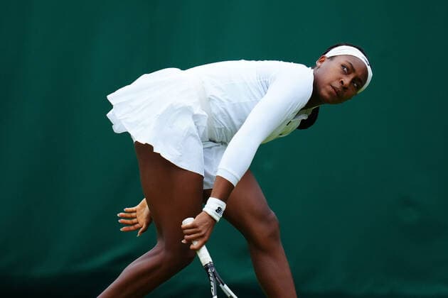 Mandatory Credit: Photo by Javier Garcia BPI Shutterstock (12173633kw) Coco Gauff during her first round match Wimbledon Tennis Championships, Day 2, The All England Lawn Tennis and Croquet Club, London, UK - 29 Jun 2021 Wimbledon Tennis Championships, Day 2, The All England Lawn Tennis and Croquet Club, London, UK - 29 Jun 2021  Copyright: xJavierxGarcia BPI Shutterstockx 12173633kw