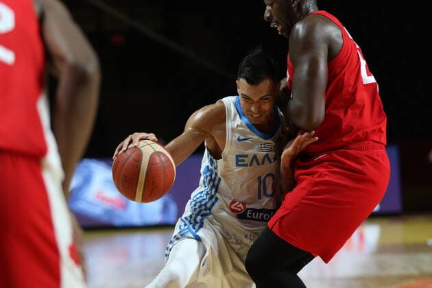 June 29, 2021, Victoria, BC, Canada: Canada s Andrew Nicholson tries to defend against Greece s Kostas Antetokounmpo during first half FIBA Men s Olympic Qualifying basketball action at Memorial Arena in Victoria, Tuesday, June 29, 2021. Andrew Nicholson,Kostas Antetokounmpo  - ZUMAc35_ 20210629_zaf_c35_018 Copyright: xChadxHipolitox