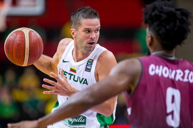 2021-06-29 Kaunas Lithuania. Lithuania basketball team plays Venesuela in olympic qualifier tournament in Kaunas. Kaunas Lithuania lietuva-venesuela-60db5a33dbb57  Copyright: xRokasxLukoseviciusx basketball olympics lithuania