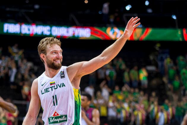 2021-06-29 Kaunas Lithuania. Lithuania basketball team plays Venesuela in olympic qualifier tournament in Kaunas. Kaunas Lithuania lietuva-venesuela-60db6309ab6bf  Copyright: xRokasxLukoseviciusx basketball olympics lithuania