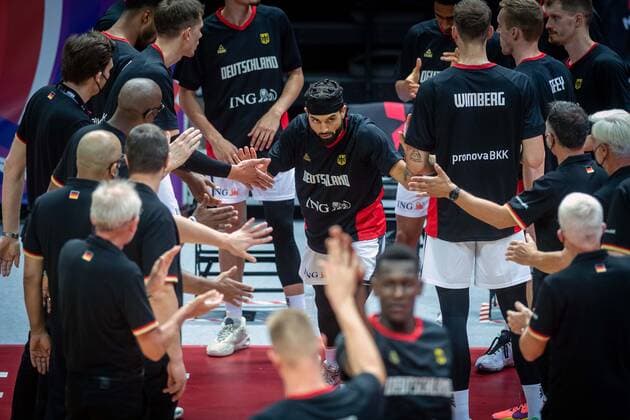 Basketball Split 29 06 2021 Olympic Qualification FIBA Olympic Qualifying Tournament 2020 Group Stage, Group A Germany GER Mexico MEX Team introduction Joshiko Saibou Germany, No 01