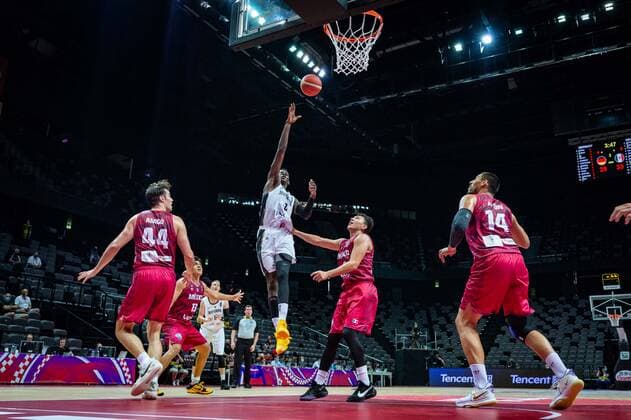 Basketball Split 29 06 2021 Olympic Qualification FIBA Olympic Qualifying Tournament 2020 Group Stage, Group A Germany GER Mexico MEX Isaac Bonga Germany, No 00 Francisco Cruz Mexico, No 09 Daniel Amigo Mexico, No 44 Gustavo Ayon Mexico, No 14