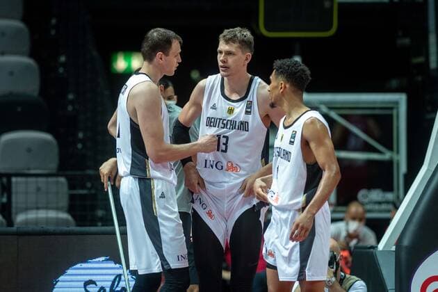 Basketball Split 29 06 2021 Olympic Qualification FIBA Olympic Qualifying Tournament 2020 Group Stage, Group A Germany GER Mexico MEX Johannes Voigtmann Germany, No 07 Moritz Wagner Germany, No 13 Maodo Lo Germany, No 04 vlnr