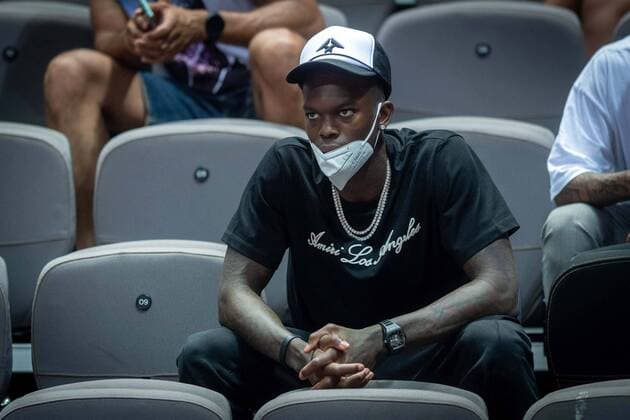 Basketball Split 29 06 2021 Olympic Qualifying FIBA Olympic Qualifying Tournament 2020 Group Stage, Group A Germany GER Mexico MEX Dennis SchrËÜder Schroeder Germany on the TribÂ¸ne as a spectator.