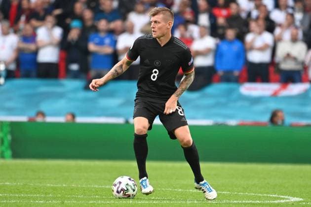 Toni KROOS GER , Action,Single action,Single picture,Cropshot,Whole body shot,Whole figure Round of 16, Match M44, England ENG Germany GER 2 0 on 29 06 2021 in London Wembley Stadium Football EM 2020 from 11 06 2021 11 07 2021