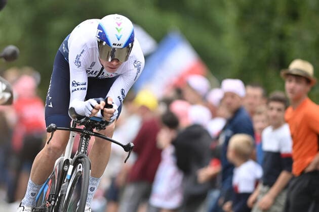 British Chris Froome of Israel Start-Up Nation pictured in action during the fifth stage of the 108th edition of the Tour de France cycling race, a 27,2km individual time trial from Change to Laval Espace Mayenne, France, Wednesday 30 June 2021. This year s Tour de France takes place from 26 June to 18 July 2021. DAVIDxSTOCKMAN  x3023244x