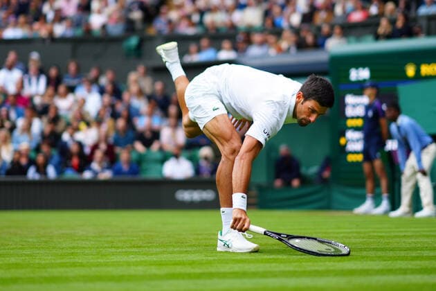 Mandatory Credit: Photo by Javier Garcia BPI Shutterstock (12189891bs) Novak Djokovic during his second round match Wimbledon Tennis Championships, Day 3, The All England Lawn Tennis and Croquet Club, London, UK - 30 Jun 2021 Wimbledon Tennis Championships, Day 3, The All England Lawn Tennis and Croquet Club, London, UK - 30 Jun 2021  Copyright: xJavierxGarcia BPI Shutterstockx 12189891bs