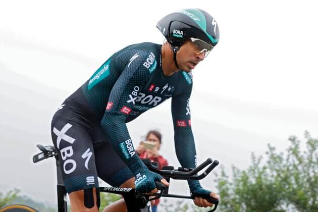 LAVAL ESPACE MAYENNE, FRANCE - JUNE 30 : SAGAN Peter (SVK) of BORA - HANSGROHE during stage 5 of the 108th edition of the 2021 Tour de France cycling race, an individual time trial of 27,2 kms between Change and Laval Espace Mayenne on June 30, 2021 in Laval Espace Mayenne, France, 30 06 2021 CYCLISME : 108e edition Tour de France 2021 Etape 5 - Change a Laval Espace Mayenne - 30 06 2021 Photonews Panoramic 
