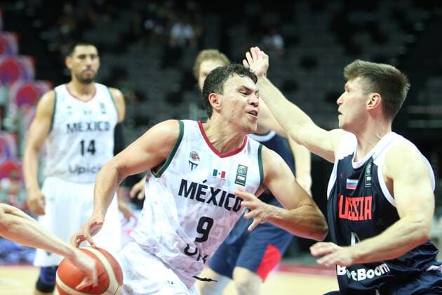 PXL_Mexico v Russia - Group A: 2020 FIBA Men s Olympic Qualifying Tournaments SPLIT, CROATIA - JUNE 30: Francisco Cruz of Mexico looks for the net during the 2020 FIBA Men s Olympic Qualifying Tournament game between Mexico and Russia at Spaladium Arena on June 30, 2021 in Split, Croatia. IvoxCagalj PIXSELL