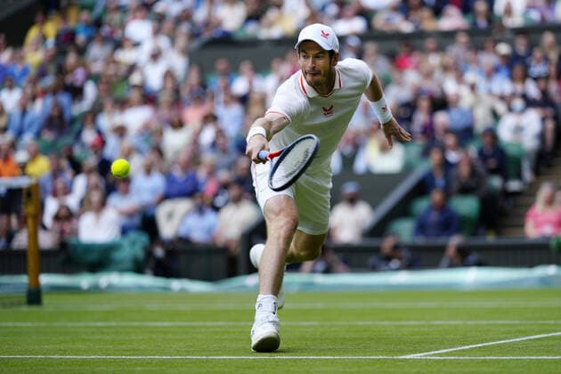 Mandatory Credit: Photo by Shutterstock (12190134cw) Andy Murray during his second round match Wimbledon Tennis Championships, Day 3, The All England Lawn Tennis and Croquet Club, London, UK - 30 Jun 2021 Wimbledon Tennis Championships, Day 3, The All England Lawn Tennis and Croquet Club, London, UK - 30 Jun 2021  Copyright: xShutterstockx 12190134cw
