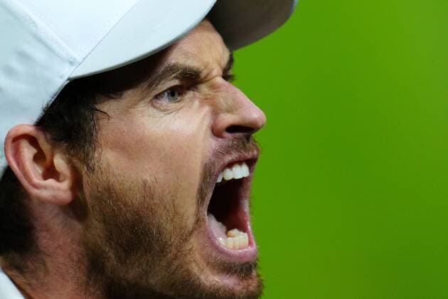 Mandatory Credit: Photo by Javier Garcia BPI Shutterstock (12189891ps) Andy Murray celebrates during his second round match Wimbledon Tennis Championships, Day 3, The All England Lawn Tennis and Croquet Club, London, UK - 30 Jun 2021 Wimbledon Tennis Championships, Day 3, The All England Lawn Tennis and Croquet Club, London, UK - 30 Jun 2021  Copyright: xJavierxGarcia BPI Shutterstockx 12189891ps