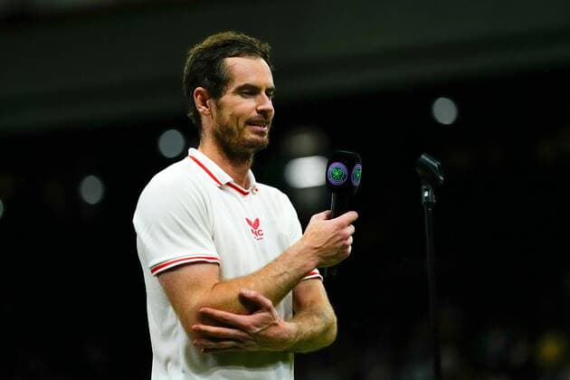 Mandatory Credit: Photo by Shutterstock (12190134fv) Andy Murray is interviewed after victory in his second round match Wimbledon Tennis Championships, Day 3, The All England Lawn Tennis and Croquet Club, London, UK - 30 Jun 2021 Wimbledon Tennis Championships, Day 3, The All England Lawn Tennis and Croquet Club, London, UK - 30 Jun 2021  Copyright: xShutterstockx 12190134fv