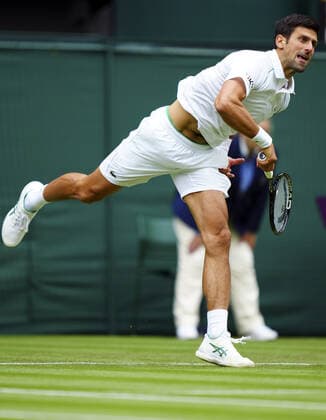 Mandatory Credit: Photo by Javier Garcia BPI Shutterstock (12189891rf) Novak Djokovic during his second round match Wimbledon Tennis Championships, Day 3, The All England Lawn Tennis and Croquet Club, London, UK - 30 Jun 2021 Wimbledon Tennis Championships, Day 3, The All England Lawn Tennis and Croquet Club, London, UK - 30 Jun 2021  Copyright: xJavierxGarcia BPI Shutterstockx 12189891rf