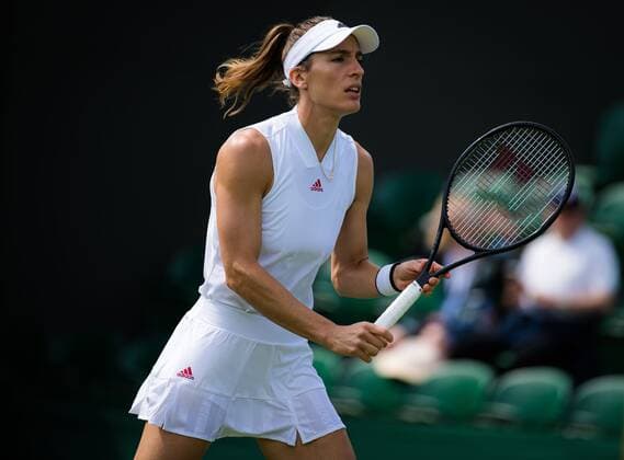 Mandatory Credit: Photo by Rob Prange Shutterstock (12191441l) Andrea Petkovic of Germany in action during the second round of the 2021 Wimbledon Championships Grand Slam tennis tournament Wimbledon Tennis Championships, Day 4, The All England Lawn Tennis and Croquet Club, London, UK - 01 Jul 2021 Wimbledon Tennis Championships, Day 4, The All England Lawn Tennis and Croquet Club, London, UK - 01 Jul 2021  Copyright: xRobxPrange Shutterstockx 12191441l