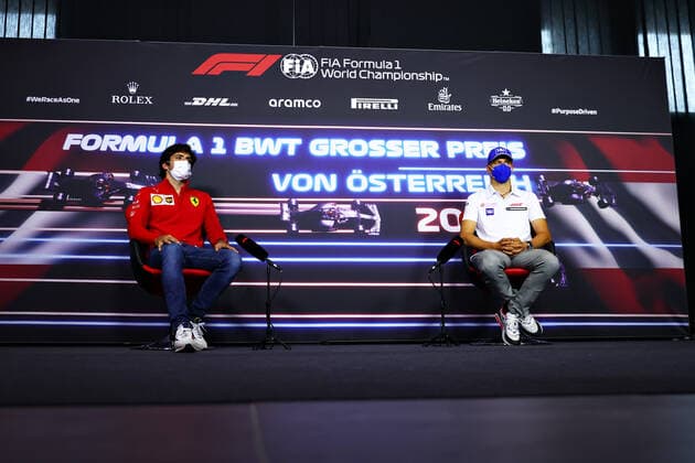 F1 Grand Prix of Austria 55 Carlos Sainz (ESP, Scuderia Ferrari Mission Winnow), 47 Mick Schumacher (GER, Haas F1 Team), F1 Grand Prix of Austria at Red Bull Ring on July 1, 2021 in Spielberg, Austria. (Photo by Dan Istitene Getty Images FIA Pool via HOCH ZWEI) Spielberg Red Bull Ring Austria Poolfoto HOCH ZWEI Pool Getty Images ,EDITORIAL USE ONLY