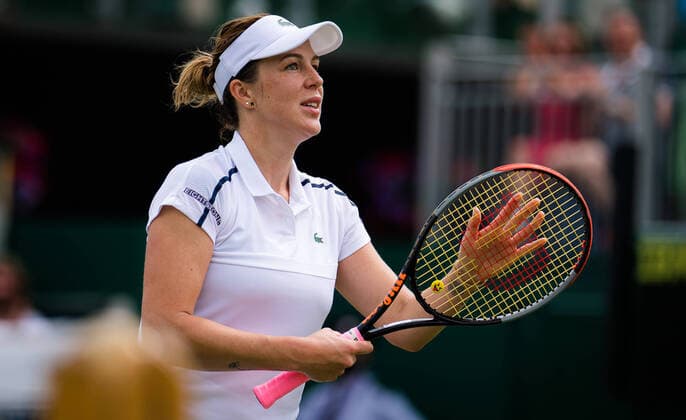 July 1, 2021: Anastasia Pavlyuchenkova of Russia in action during the second round of the 2021 Wimbledon Championships Grand Slam tennis tournament against Kristyna Pliskova of the Czech Republic - ZUMAa181 20210701_zaa_a181_095 Copyright: xRobxPrangex