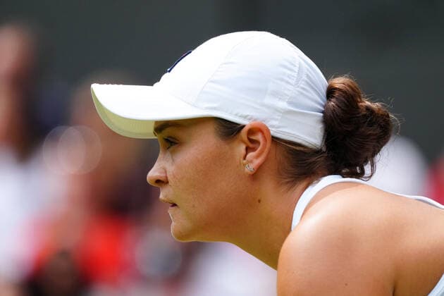 Mandatory Credit: Photo by Javier Garcia Shutterstock (12191440ae) Ashleigh Barty during her second round match Wimbledon Tennis Championships, Day 4, The All England Lawn Tennis and Croquet Club, London, UK - 01 Jul 2021 Wimbledon Tennis Championships, Day 4, The All England Lawn Tennis and Croquet Club, London, UK - 01 Jul 2021  Copyright: xJavierxGarcia Shutterstockx 12191440ae