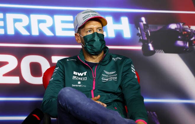 F1 Grand Prix of Austria 5 Sebastian Vettel (GER, Aston Martin Cognizant F1 Team), F1 Grand Prix of Austria at Red Bull Ring on July 1, 2021 in Spielberg, Austria. (Photo by Clive Rose Getty Images FIA Pool via HOCH ZWEI) Spielberg Red Bull Ring Austria Poolfoto HOCH ZWEI Pool Getty Images ,EDITORIAL USE ONLY