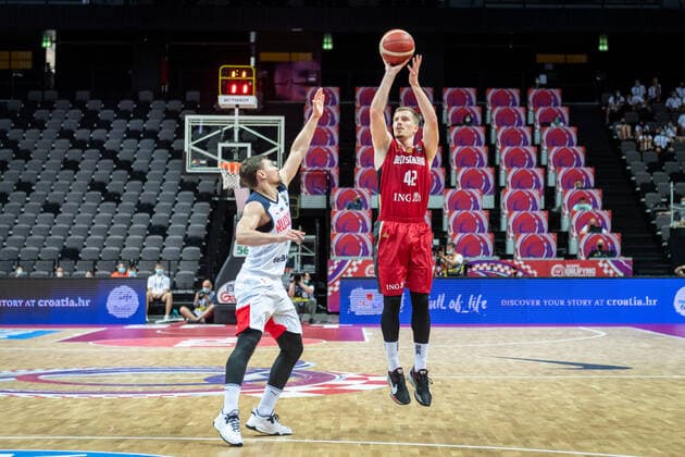 Basketball Split 01 07 2021 Olympic Qualification FIBA Olympic Qualifying Tournament 2020 Group Stage, Group A Russia RUS Germany GER Andreas Obst Germany, No 42
