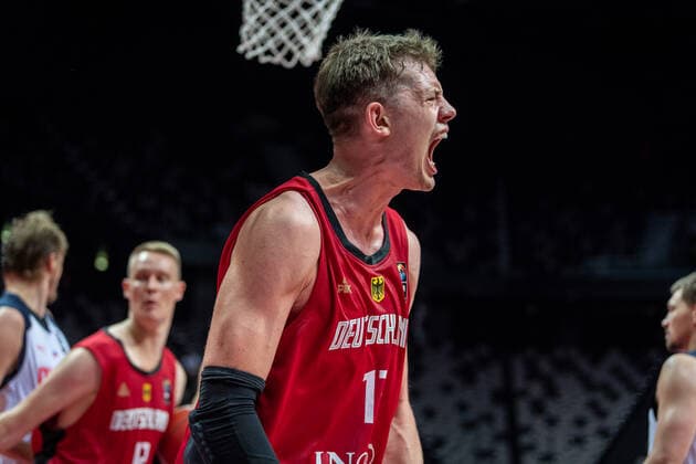 Basketball Split 01 07 2021 Olympic Qualification FIBA Olympic Qualifying Tournament 2020 Group Stage, Group A Russia RUS Germany GER Moritz Wagner Germany, No 13 Cheers
