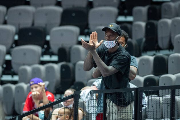 Basketball Split 01 07 2021 Olympic Qualification FIBA Olympic Qualifying Tournament 2020 Group Stage, Group A Russia RUS Germany GER Dennis Schröder applauds as spectator